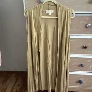 Michael Kors long vest in tan